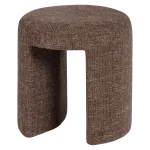 CHARLIE UPHOLSTERED STOOL COARSE WOVEN FABRIC OLD PINK [fsc]