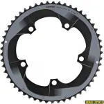 Esiratas SRAM Road Force22 X-Glide R 53T Yaw 11-k&auml;iguline S3 peidetud polt/avatud polt 130 alumiinium 5 mm Blast Black BB30 v&otilde;i GXP (53-39)