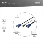 KVM-kaabel USB-liidesega KVM-konsoolidele, 5 m