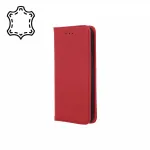 "Genuine Leather Book Xiaomi Redmi 12C Red"
