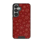 Dear Santa - Snowflake Samsung Galaxy S25 Case, Elite Dark (Magnetic) / Silver