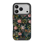 Bloomy Garden - Vintage iPhone 17 Pro Case, Elite Dark (MagSafe) / Silver