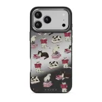 Curious Cat - iPhone 17 Pro Max Case, Elite Mirror Dark (MagSafe) / Silver