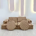 2-kohaline diivanvoodi Hanah Home Puzzle, kaamel, 140 x 46 x 70