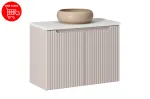 80 cm m&ouml;&ouml;blikomplekt koos lauaplaadiga ja lauaplaadile paigaldatava valamuga &bdquo;Wiki set-noc b white 80 cm d un wiki c&ldquo;