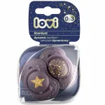 LOVI r&otilde;ngaslutt silikoon 0-3 m, 2 tk, Stardust violet, 22/892_violet