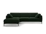 Left Velvet Sofa, "Lazio", 3 Seats, 291x174x86 Made in Europe