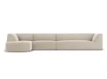 Velvet Modular Left Corner Sofa, "Siena", 5 Seats, 366x180x69 Made in Europe