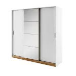 Riidekapp DENTRO DT1BDS, valge/tamm