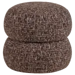 ANIC POUF WITH PATTERN DARK BROWN MELANGE [fsc]