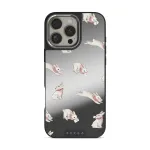 Late Again - iPhone 16 Pro Max Case, Elite Mirror Dark (MagSafe) / Silver