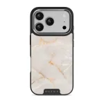 Vanilla Sand - Marble iPhone 17 Pro Case, Elite Dark (MagSafe) / Silver