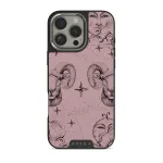 Aries - iPhone 16 Pro Max Case, Elite Dark (MagSafe) / Silver / Pink