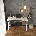 &Otilde;ppelaud, Hanah Home, valge, 120 x 75 x 60, cm