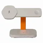 Wireless charger Canyon WCS-310 3in1, LightGrey/Orange