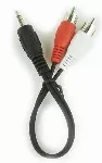 3,5 mm kuni 2 RCA audiokablile, 0,2 m / CCA-458/0,2 GEMBIRD