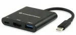 "CONCEPTRONIC 3-1 USB-C->HDMI/USB-A/60WPD 15cm sw"
