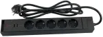 Blackstorm Farad pikenduskaabel RGB-valgusega, 5 pesa + 2 x USB-A, 2 m