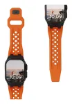 UAG Monarch - pasek FKM do Apple Watch series 4-6 & SE 1-3, 44mm / series 7-9, 45mm / series 10-11, 46mm / Ultra 1-3, 49mm (orange / black titanium)