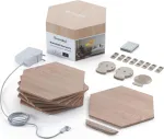 &bdquo;Nanoleaf Elements Wood Look Hexagons Starter Kit&ldquo; algajate komplekt, 7 plaadi komplekt