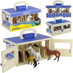 Wooden stable + 6 horse figures FARMA Breyer Horses ZA6720