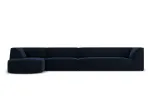 Velvet Modular Left Corner Sofa, "Siena", 5 Seats, 366x180x69 Made in Europe