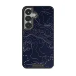 Drifting Shores - Line Art Samsung Galaxy S25 Plus Case, Elite Dark (Magnetic) / Silver