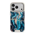 Mystic River - Blue Marble iPhone 17 Pro Case, Elite Light (MagSafe) / Silver