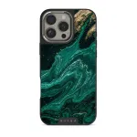 Emerald Pool - Elegant iPhone 16 Pro Case, Elite Dark (MagSafe) / Silver