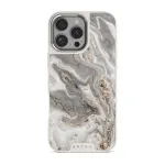 Snowstorm - Grey Marble iPhone 16 Pro Case, Elite Light (MagSafe) / Silver