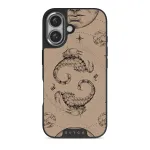 Scorpio - iPhone 16 Case, Elite Dark (MagSafe) / Silver / Beige