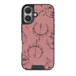 Sagittarius - iPhone 16 Plus Case, Elite Dark (MagSafe) / Silver / Pink