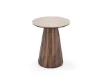 DIAVOLA S c.table travertine / walnut