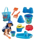 WOOPIE Sand Play Set with Boat and Bag Accessories 9 pcs Blue Beach
