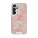 Golden Coral - Pink Samsung Galaxy S25 Case, Elite Light (Magnetic) / Silver