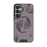 Pisces - Samsung Galaxy S25 Case, Elite Dark (Magnetic) / Silver / Purple