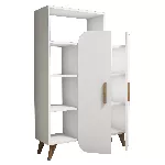 Raamaturiiul, Hanah Home, valge, 90 x 132 x 32, cm