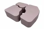 Nordland diivanilaud 95x70,74x60, 40x40 cm - pruun /