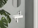 Mini valamu Ravak Veda Wall, 40 D Mini, auguga segisti jaoks, valge