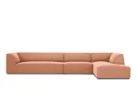 Velvet Modular Right Corner Sofa, "Siena", 5 Seats, 366x180x69 Made in Europe