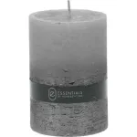 Candle grey 10x7x7cm