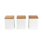 BW12898WEU7 Toronto 3-Piece Canister Set White