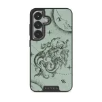 Virgo - Samsung Galaxy S25 Plus Case, Elite Dark (Magnetic) / Silver / Turquoise