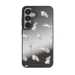 Late Again - Samsung Galaxy S25 Plus Case, Elite Mirror Dark (Magnetic) / Silver