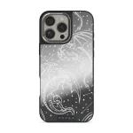 Wyvern - iPhone 16 Pro Max Case, Elite Mirror Dark (MagSafe) / Silver