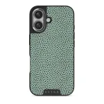 Mint Gelato - Dots iPhone 16 Plus Case, Elite Dark (MagSafe) / Silver