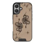 Gemini - iPhone 16 Case, Elite Dark (MagSafe) / Silver / Beige