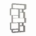 Raamaturiiul, Hanah Home, valge, 96 x 168,5 x 25,5, cm