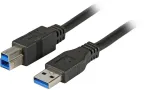 " EFB USB 3.0 &uuml;henduskaabel A-B, St-St, 3 m, must, Premium