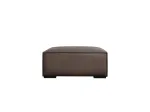 Genuine Leather Pouf, "Turin", 1 Seat, 100x100x39 Made in Europe